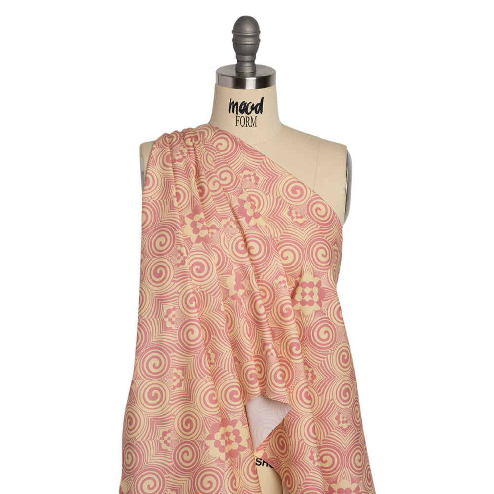Mood Exclusive Pink Artsy Aesthetic Stretch Cotton Poplin Drape Mood Exclusive Pink Artsy Aesthetic Stretch Cotton Poplin Drape