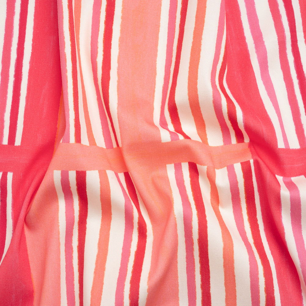 Stretch Cotton Twill Print - Pink and White Stripe Blocks - Mood Exclusive Candy Cane Window Pane Stretch Cotton Twill Print - Pink and White Stripe Blocks - Mood Exclusive Candy Cane Window Pane