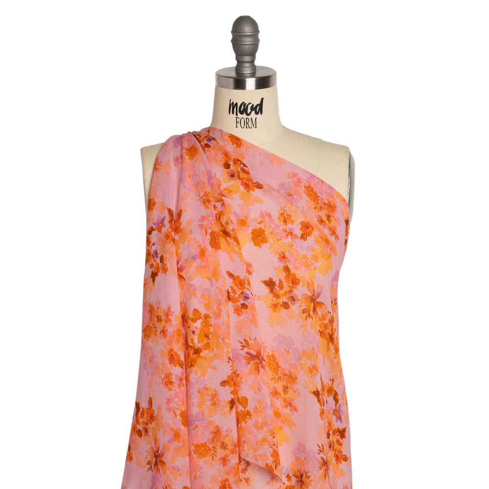Mood Exclusive Pink Promise of Spring Viscose Georgette Detail Mood Exclusive Pink Promise of Spring Viscose Georgette Detail