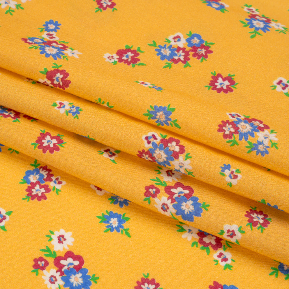 Cotton Voile Print - Yellow, Blue and Red Floral - Mood Exclusive Here We Grow Folded Cotton Voile Print - Yellow, Blue and Red Floral - Mood Exclusive Here We Grow Folded