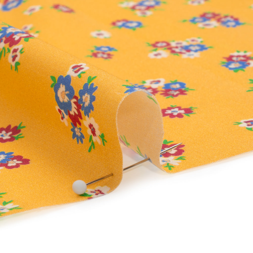 Cotton Voile Print - Yellow, Blue and Red Floral - Mood Exclusive Here We Grow Detail Cotton Voile Print - Yellow, Blue and Red Floral - Mood Exclusive Here We Grow Detail