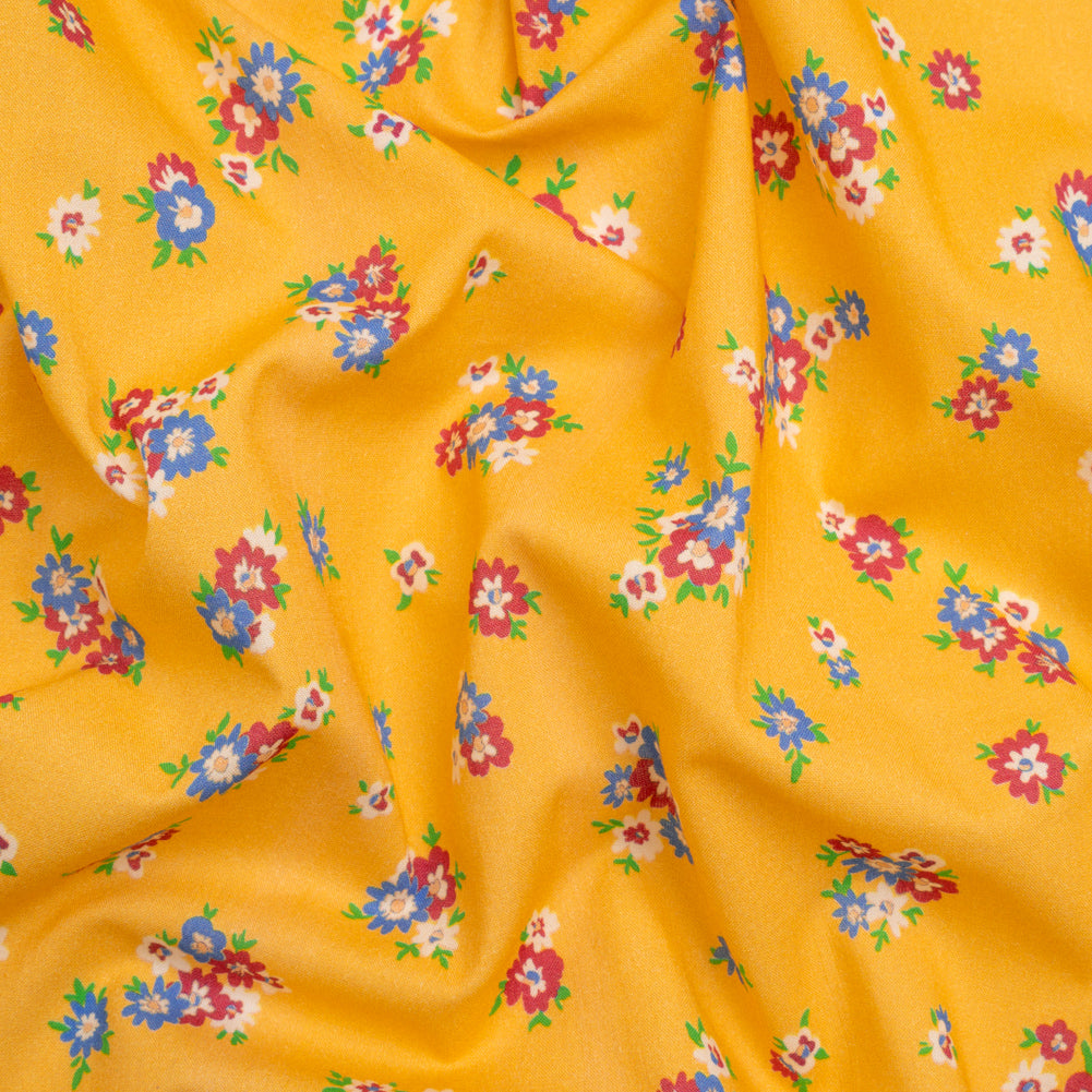 Cotton Voile Print - Yellow, Blue and Red Floral - Mood Exclusive Here We Grow Cotton Voile Print - Yellow, Blue and Red Floral - Mood Exclusive Here We Grow