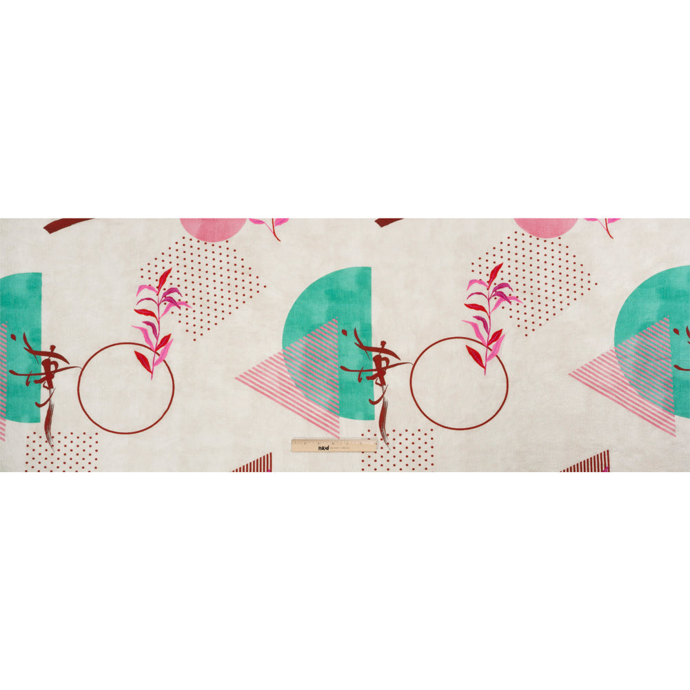 Mood Exclusive Cream Calligraph Creator Stretch Polyester Seersucker Full Mood Exclusive Cream Calligraph Creator Stretch Polyester Seersucker Full