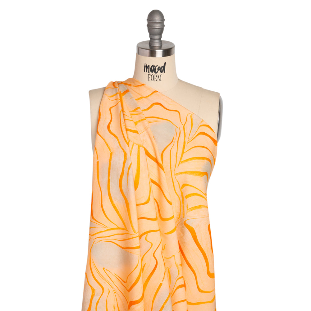 Mood Exclusive Creamsicle Water Works Stretch Sustainable Rayon Batiste Detail Mood Exclusive Creamsicle Water Works Stretch Sustainable Rayon Batiste Detail