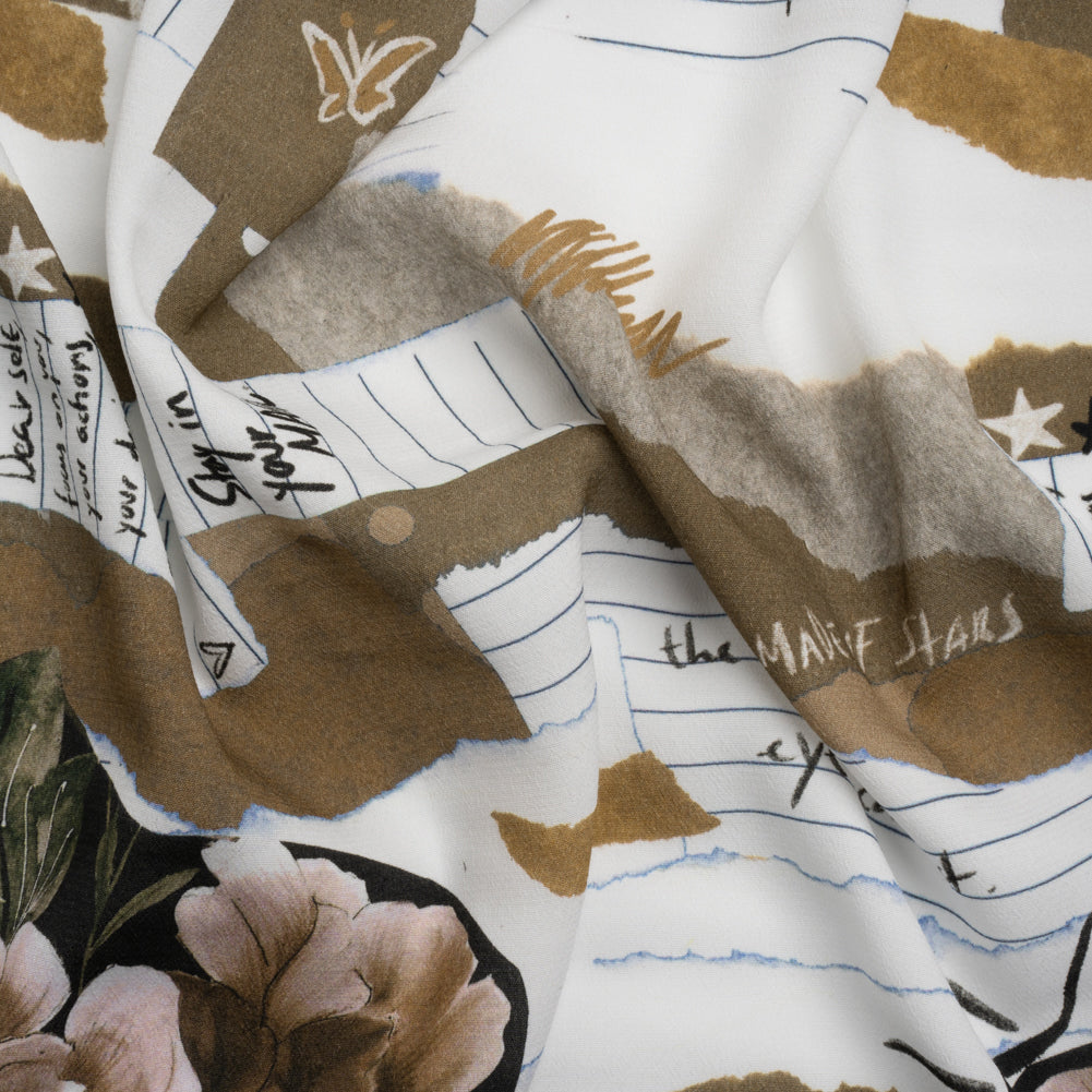 Sustainable Viscose Crepe Print - Beige Note Patchwork - Mood Exclusive Scraps of Self Sustainable Viscose Crepe Print - Beige Note Patchwork - Mood Exclusive Scraps of Self