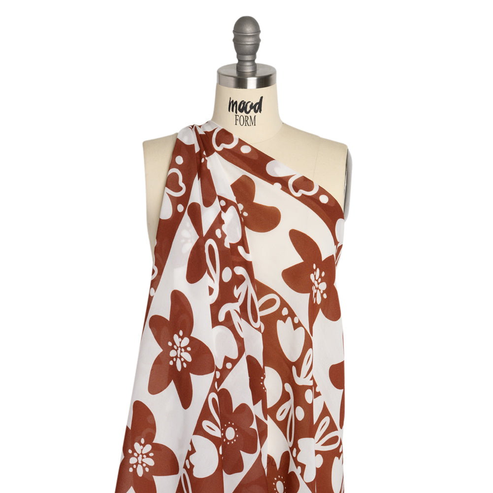 Mood Exclusive Rust Dreams and Doodles Viscose Georgette Detail Mood Exclusive Rust Dreams and Doodles Viscose Georgette Detail