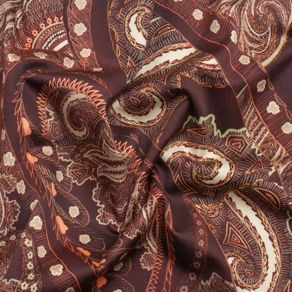 Mood Exclusive Maroon Octopus's Garden Stretch Cotton Sateen Mood Exclusive Maroon Octopus's Garden Stretch Cotton Sateen