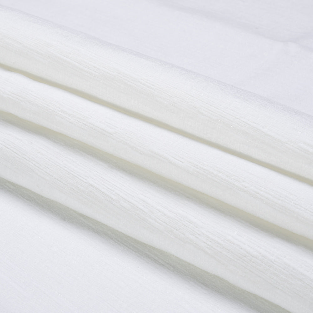 Otta White Polyester Chenille Woven Folded Otta White Polyester Chenille Woven Folded