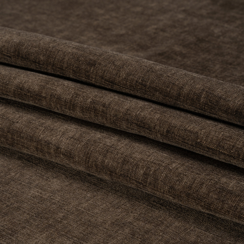 Otta Brown Polyester Chenille Woven Folded Otta Brown Polyester Chenille Woven Folded