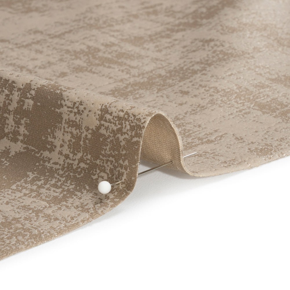 Kasa Beige Crosshatching Embossed Knit Velvet Detail Kasa Beige Crosshatching Embossed Knit Velvet Detail