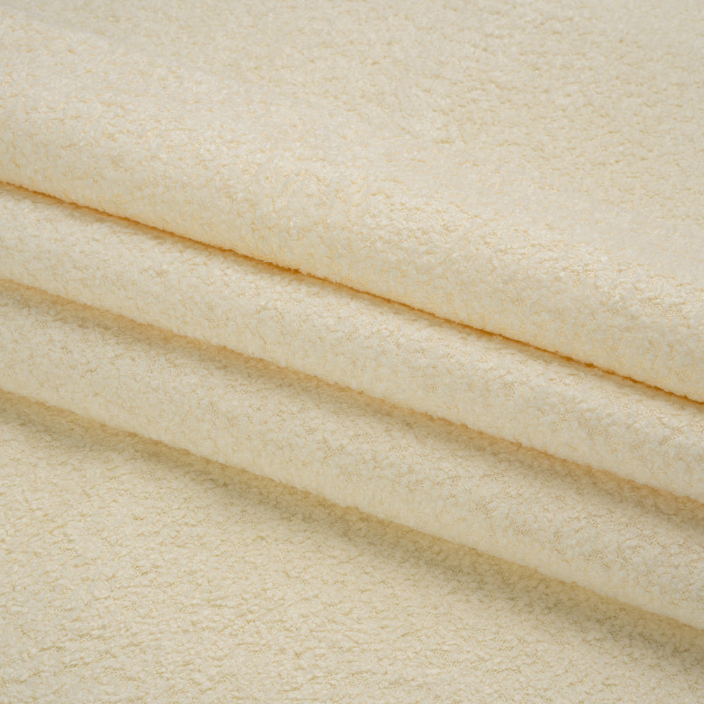 Crypton Custard Stain Resistant Plush Upholstery Boucle Folded Crypton Custard Stain Resistant Plush Upholstery Boucle Folded