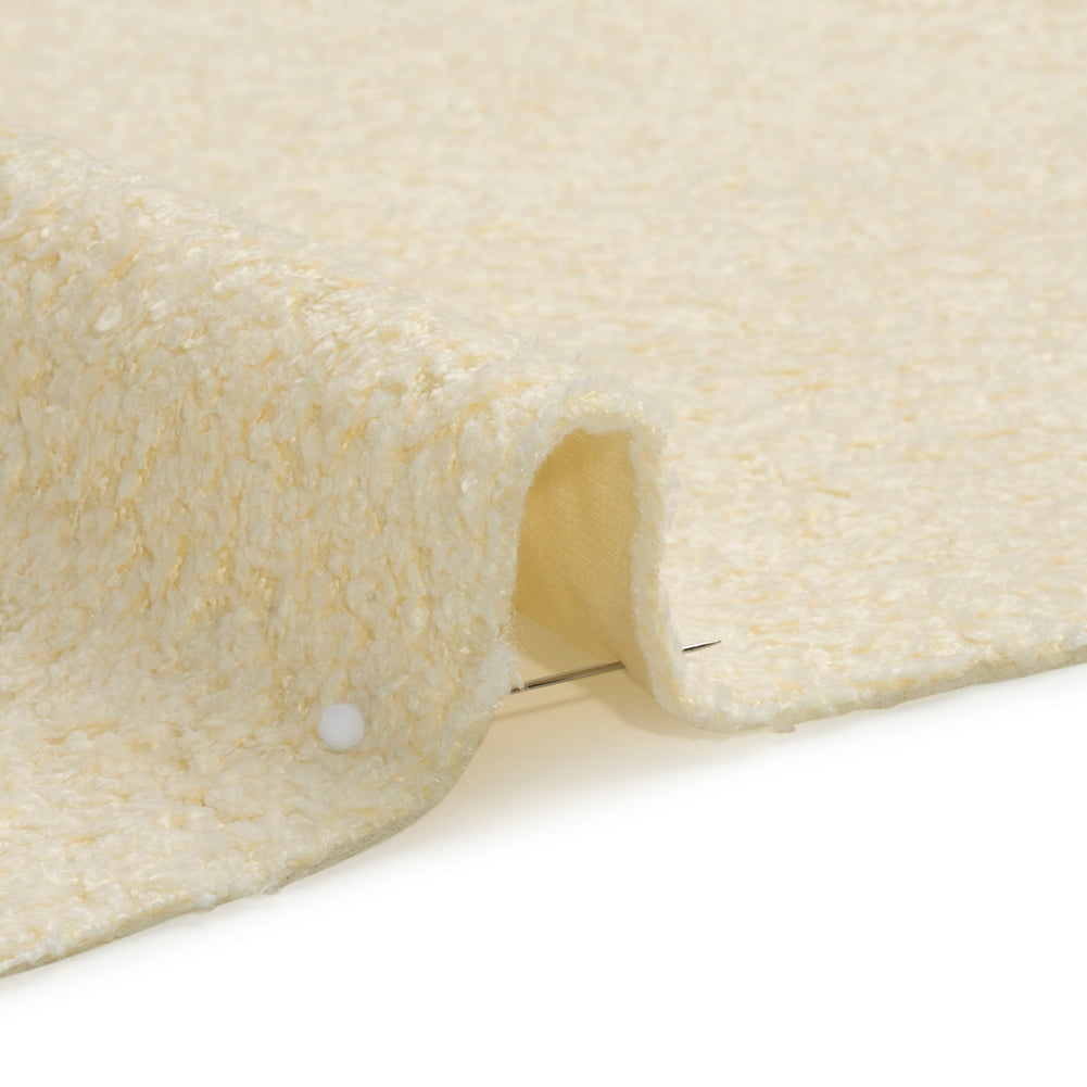Crypton Custard Stain Resistant Plush Upholstery Boucle Detail Crypton Custard Stain Resistant Plush Upholstery Boucle Detail