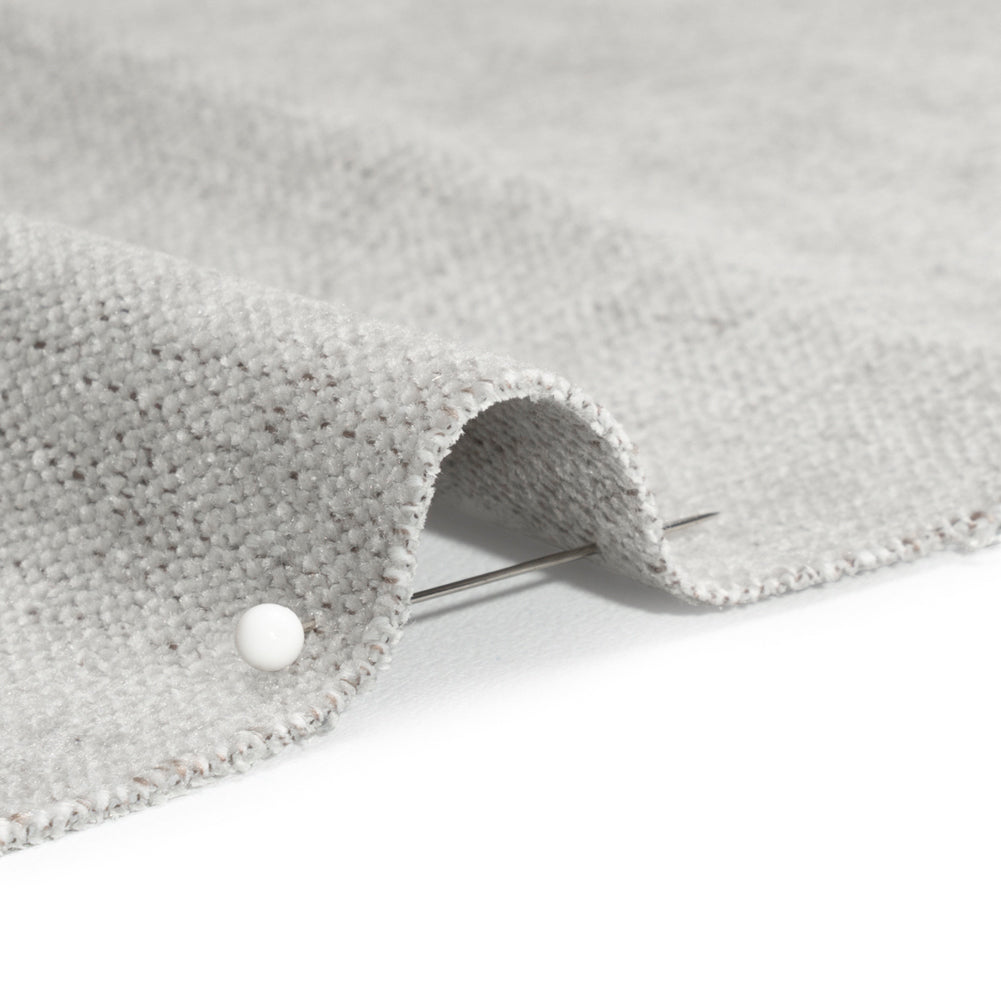 Crypton Pewter Stain Resistant Performance Upholstery Chenille Woven Detail Crypton Pewter Stain Resistant Performance Upholstery Chenille Woven Detail