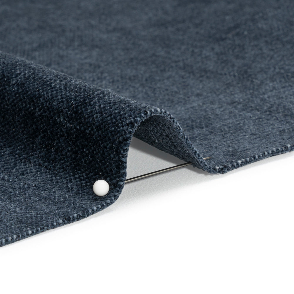 Crypton Indigo Stain Resistant Performance Upholstery Chenille Woven Detail Crypton Indigo Stain Resistant Performance Upholstery Chenille Woven Detail