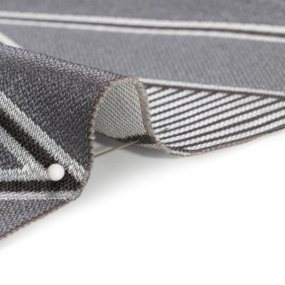 Silver, Charcoal and Gray Deco Diamonds Polyester Jacquard Detail Silver, Charcoal and Gray Deco Diamonds Polyester Jacquard Detail