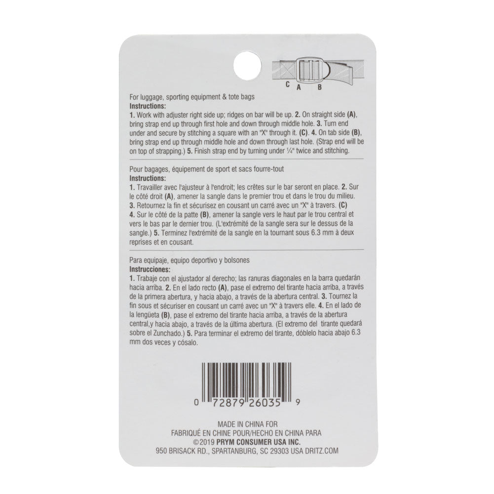 Dritz Black Strap Adjusters for 1" Strap - 2 ct Detail Dritz Black Strap Adjusters for 1" Strap - 2 ct Detail