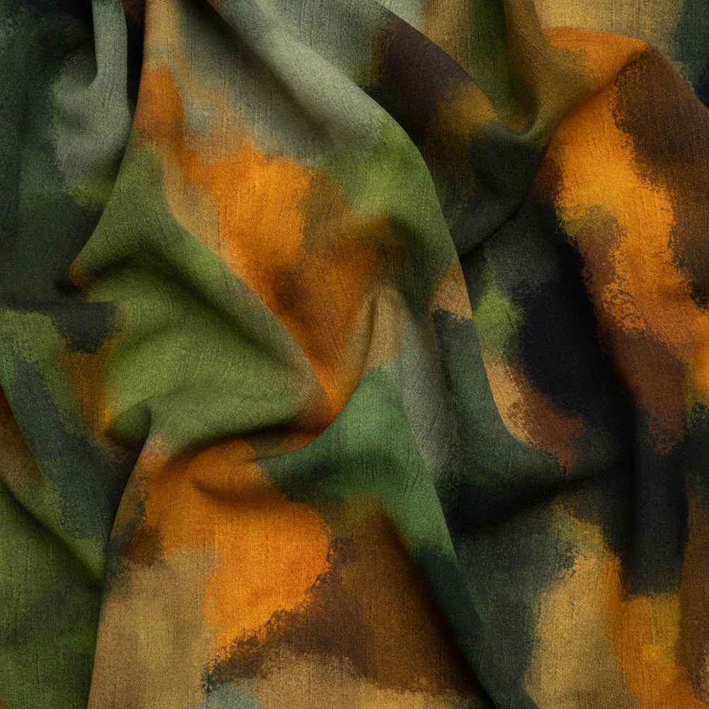 Mood Exclusive Green Fade Away Lightweight Polyester Crepe Mood Exclusive Green Fade Away Lightweight Polyester Crepe