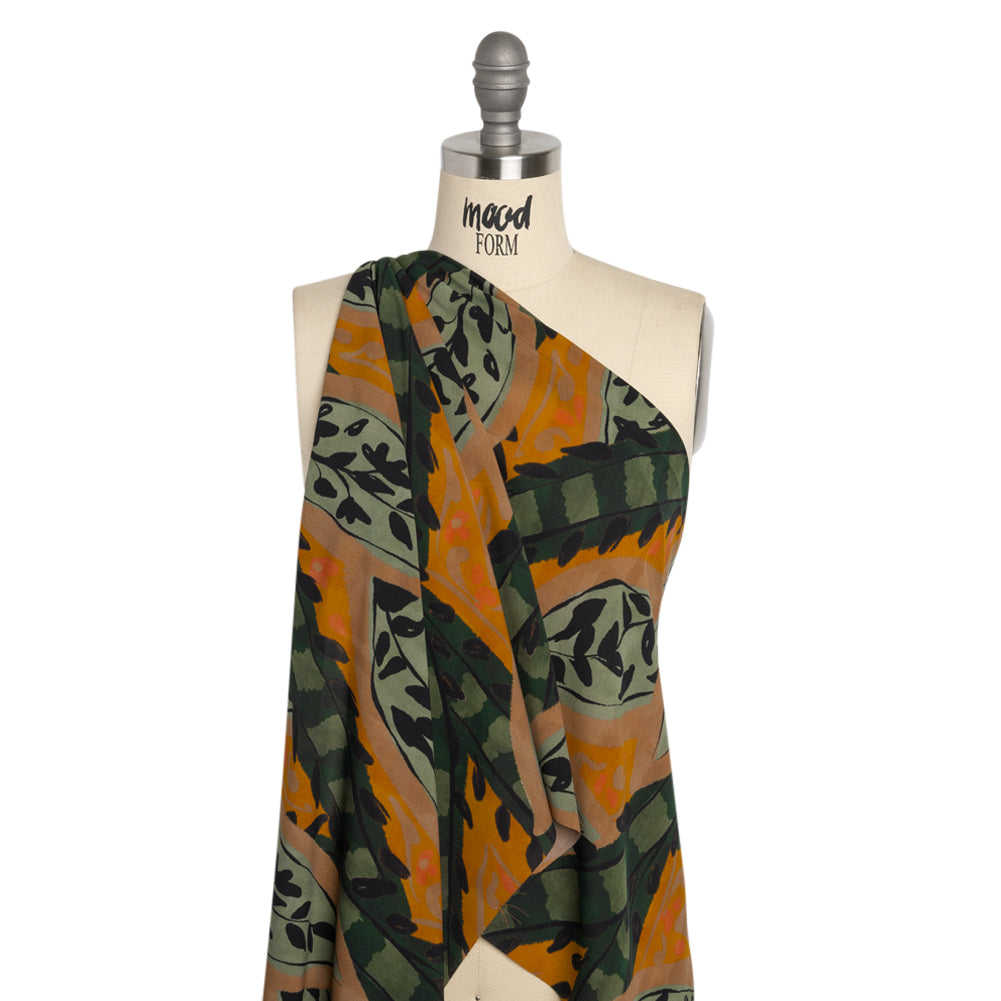 Mood Exclusive Mustard Vine Time Lightweight Recycled Polyester Crepe Drape Mood Exclusive Mustard Vine Time Lightweight Recycled Polyester Crepe Drape