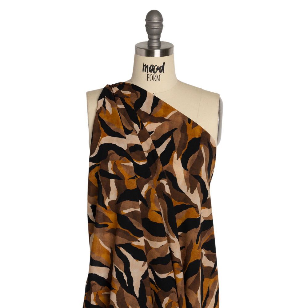 Mood Exclusive Brown Drowsy in Daintree Lightweight Polyester Crepe Drape Mood Exclusive Brown Drowsy in Daintree Lightweight Polyester Crepe Drape