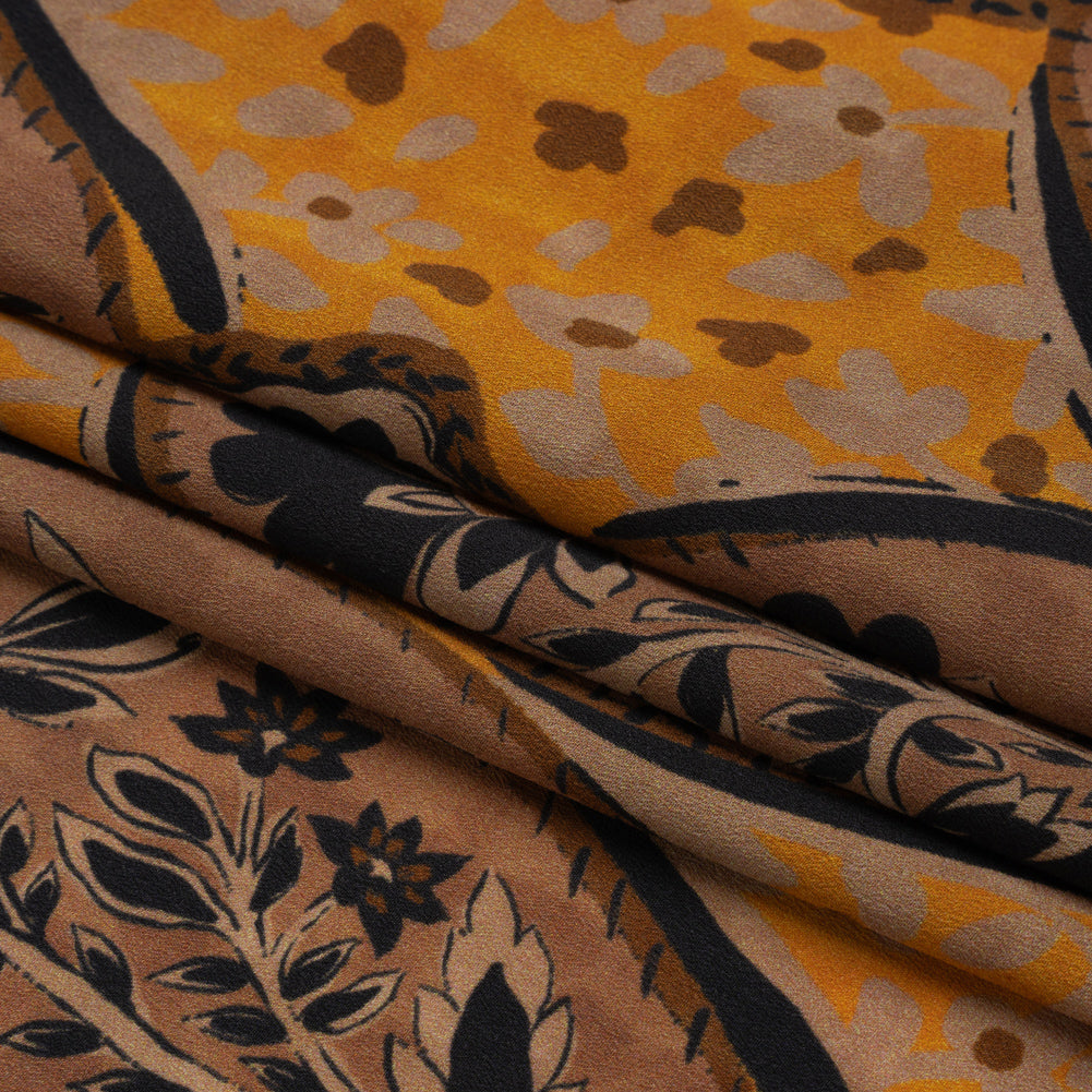 Mood Exclusive Brown Vale of Victoria Lightweight Polyester Crepe Folded Mood Exclusive Brown Vale of Victoria Lightweight Polyester Crepe Folded