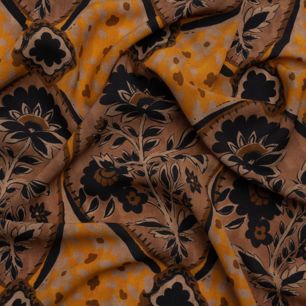 Mood Exclusive Brown Vale of Victoria Lightweight Polyester Crepe Mood Exclusive Brown Vale of Victoria Lightweight Polyester Crepe