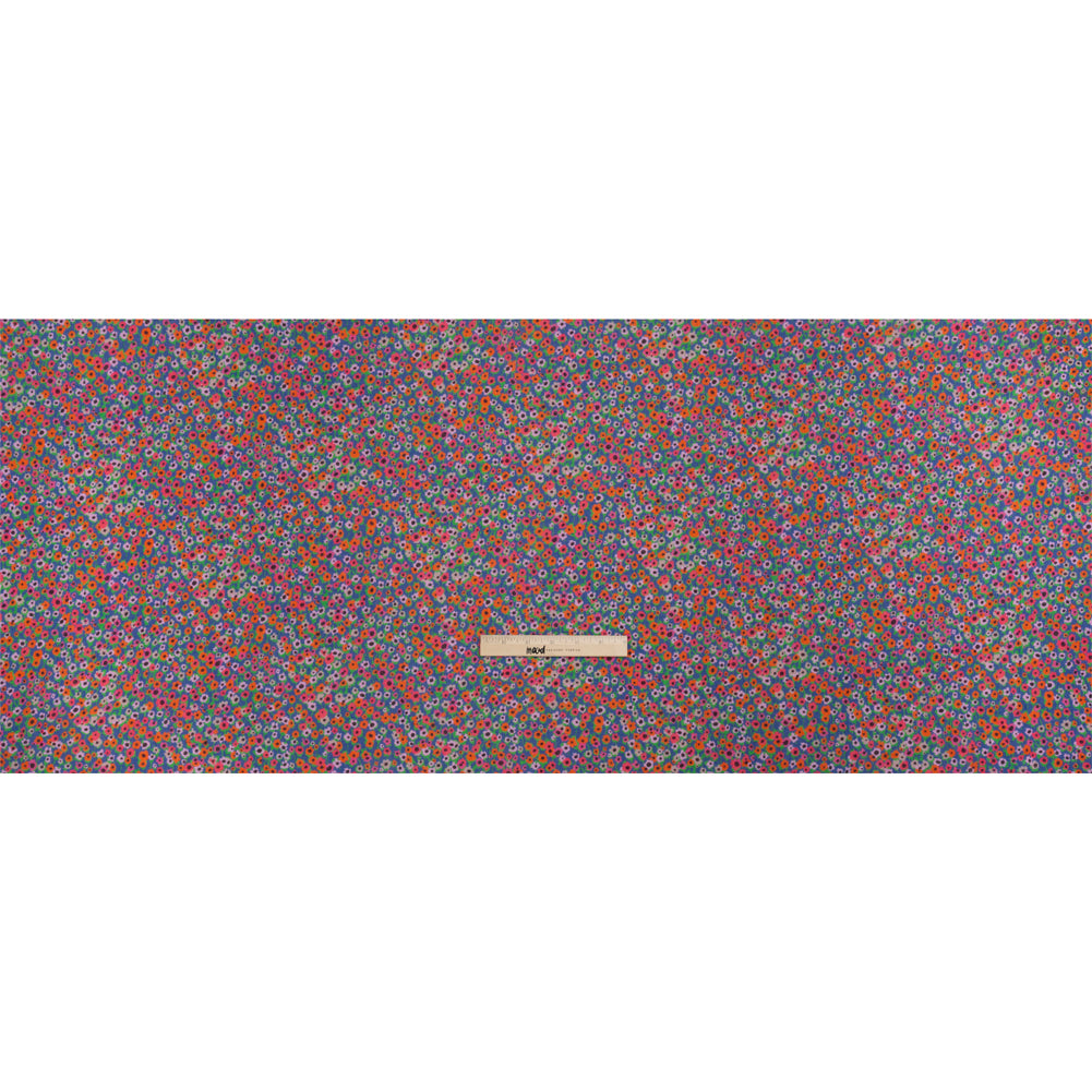 Crinkled Cotton Gauzy Woven Print - Hot Pink, Orange and Blue Floral - Mood Exclusive Bed of Begonias Full Crinkled Cotton Gauzy Woven Print - Hot Pink, Orange and Blue Floral - Mood Exclusive Bed of Begonias Full