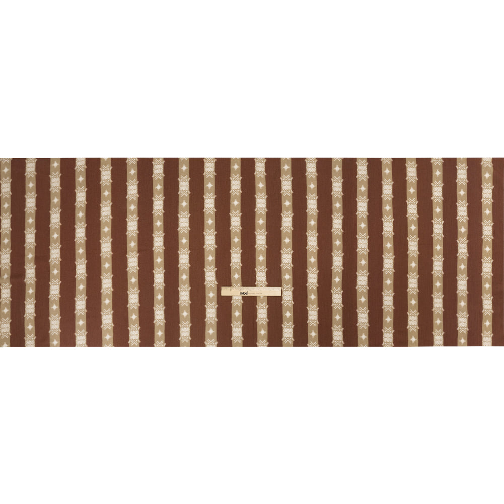 Mood Exclusive Brown Woven in Time Crinkled Gauzy Viscose Crepe Drape Mood Exclusive Brown Woven in Time Crinkled Gauzy Viscose Crepe Drape