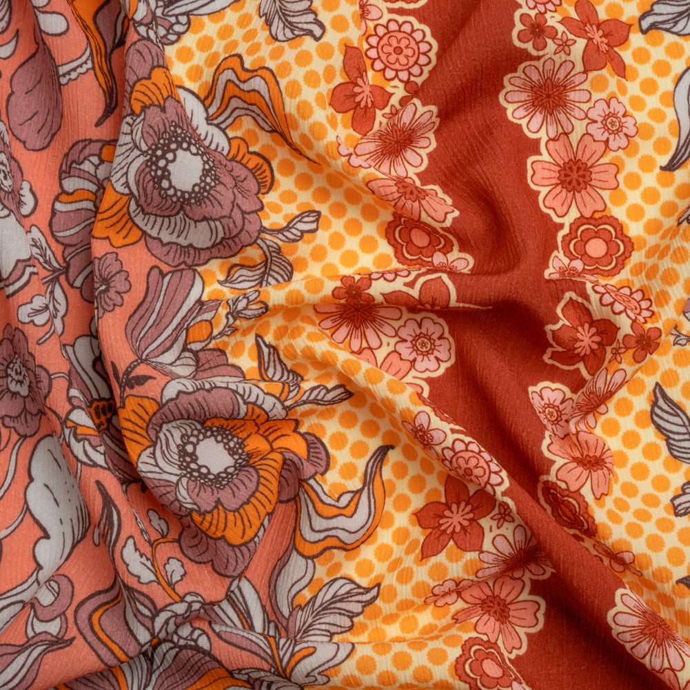 Mood Exclusive Orange In Her Hair Crinkled Gauzy Viscose Crepe Panel Mood Exclusive Orange In Her Hair Crinkled Gauzy Viscose Crepe Panel