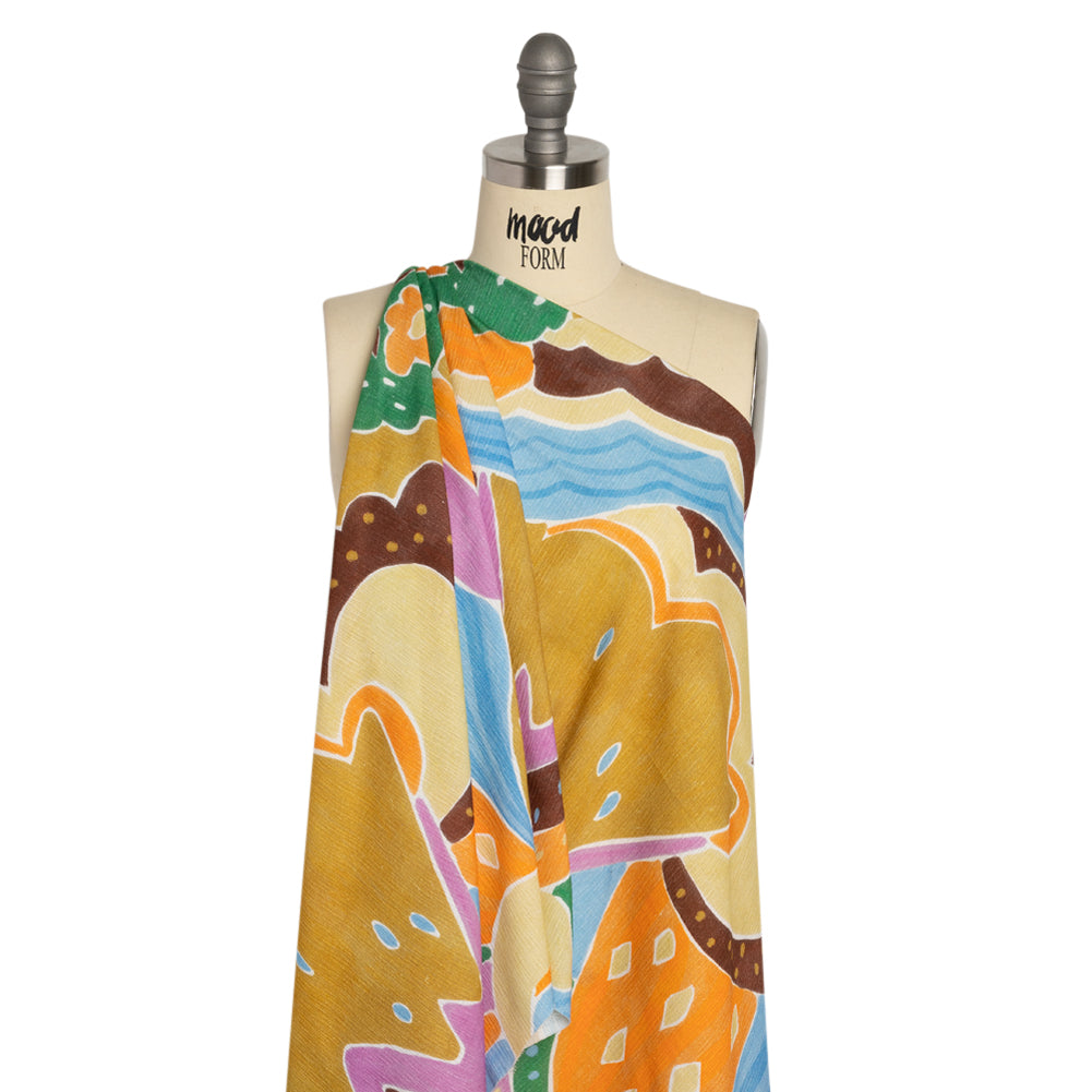 Mood Exclusive Brown Moonbeam Mountain Slubbed Gauzy Cotton Woven Drape Mood Exclusive Brown Moonbeam Mountain Slubbed Gauzy Cotton Woven Drape