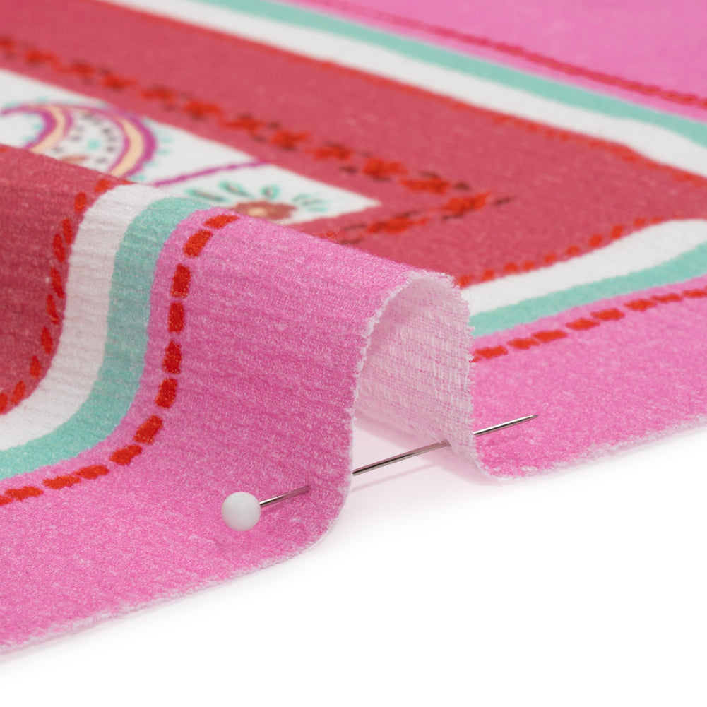 Mood Exclusive Pink Whimsical Wardrobe Slubbed Gauzy Cotton Woven Panel Detail Mood Exclusive Pink Whimsical Wardrobe Slubbed Gauzy Cotton Woven Panel Detail