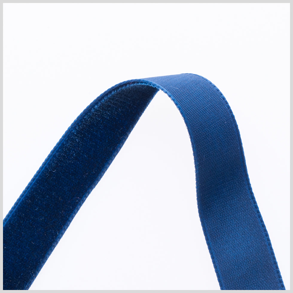 0.625" Deep Navy Nylon Velvet Ribbon Detail 0.625" Deep Navy Nylon Velvet Ribbon Detail