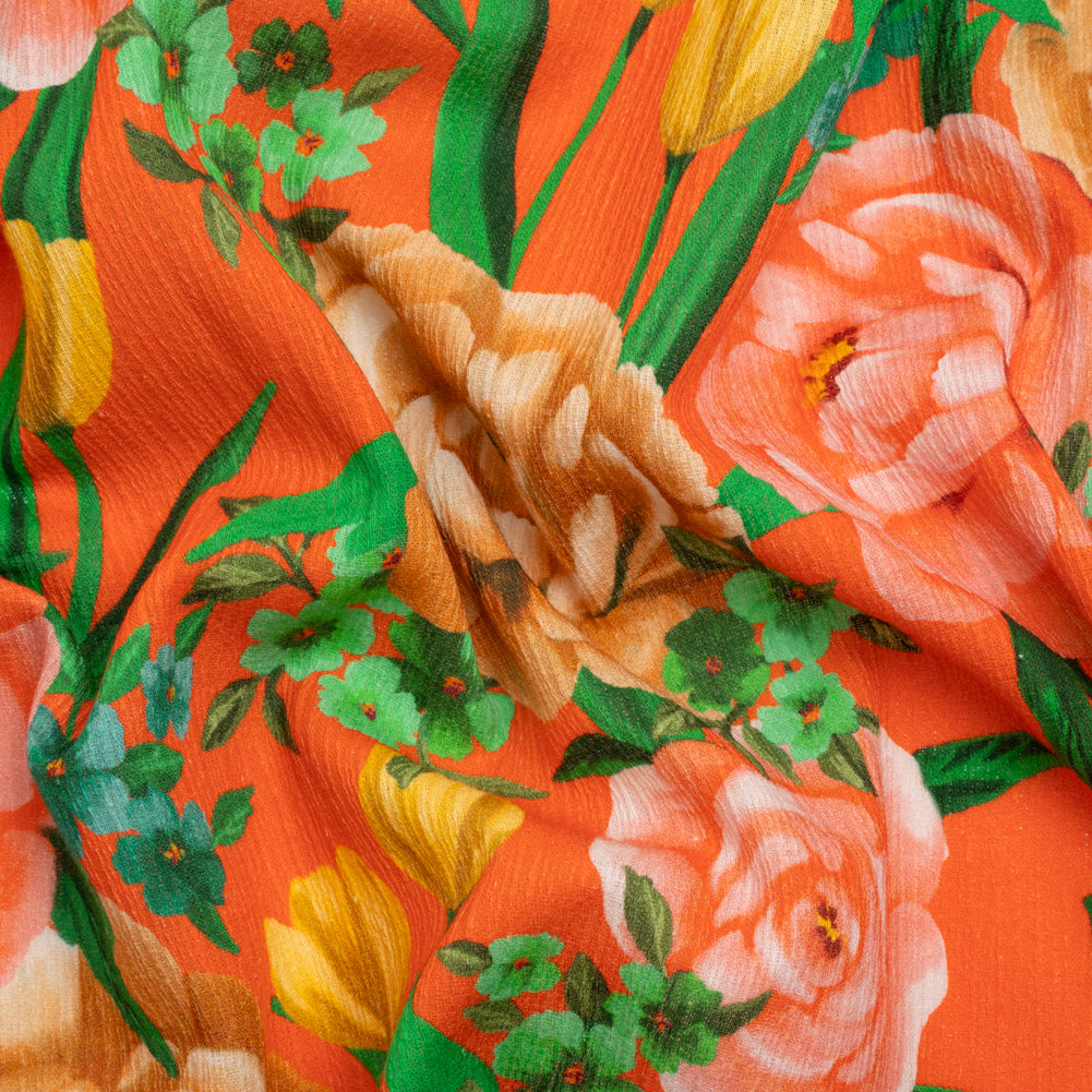 Mood Exclusive Orange Rose Dawn Slubbed Gauzy Cotton Woven Mood Exclusive Orange Rose Dawn Slubbed Gauzy Cotton Woven