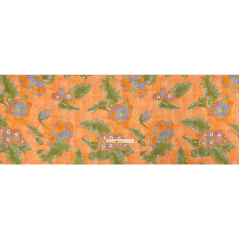 Mood Exclusive Orange Clementines and Lavender Cotton Crepe Full Mood Exclusive Orange Clementines and Lavender Cotton Crepe Full