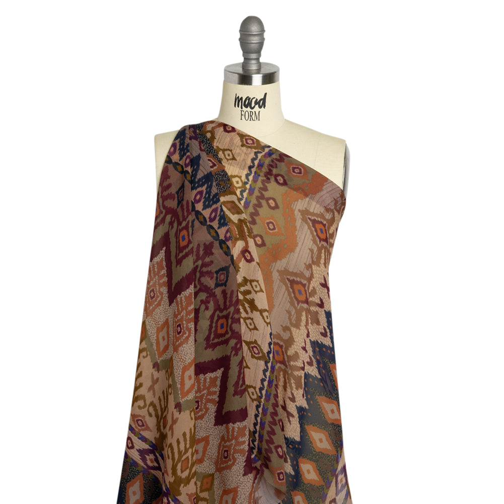 Mood Exclusive Pink Land and Sky Viscose Chiffon Detail Mood Exclusive Pink Land and Sky Viscose Chiffon Detail