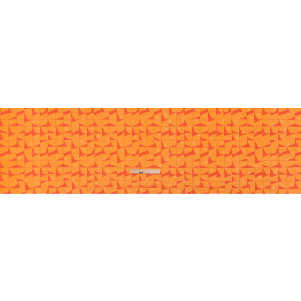 Hands Viscose Jacquard Print - Orange Broken Squares - Mood Exclusive Theorem Thoughts Drape Hands Viscose Jacquard Print - Orange Broken Squares - Mood Exclusive Theorem Thoughts Drape