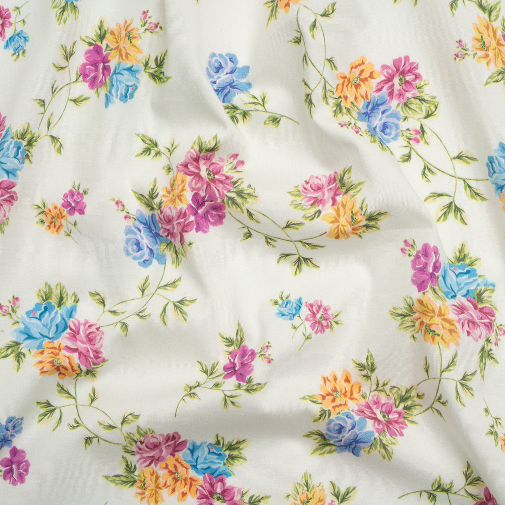 Mood Exclusive Off White Aromatic Enchantments Stretch Cotton Poplin Mood Exclusive Off White Aromatic Enchantments Stretch Cotton Poplin