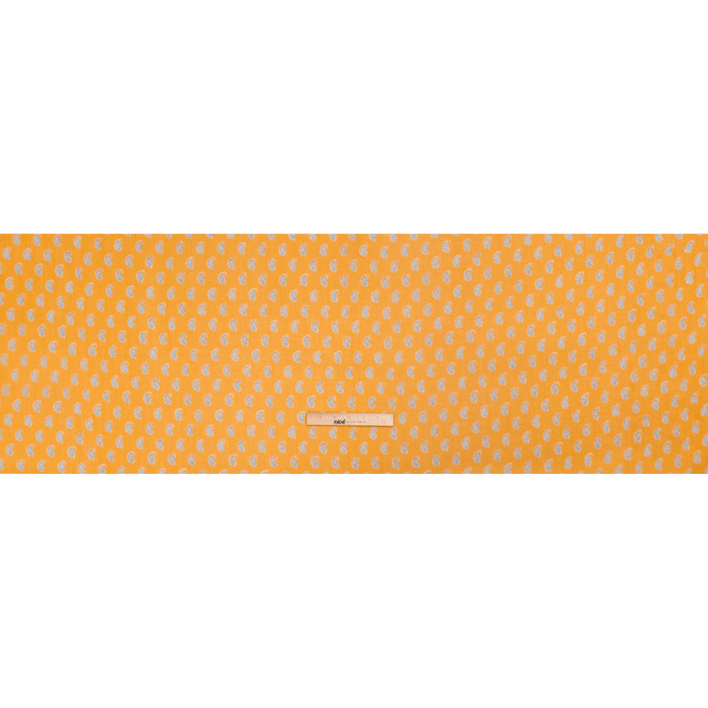 Crinkled Cotton Gauzy Woven Print - Mango Orange and Blue Paisley - Mood Exclusive Bit of Bloom Full Crinkled Cotton Gauzy Woven Print - Mango Orange and Blue Paisley - Mood Exclusive Bit of Bloom Full