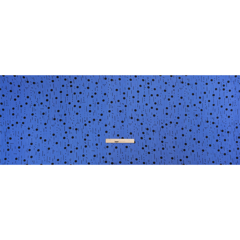 Mood Exclusive Blue Dot-Dash Decode Cotton Crepe Full Mood Exclusive Blue Dot-Dash Decode Cotton Crepe Full