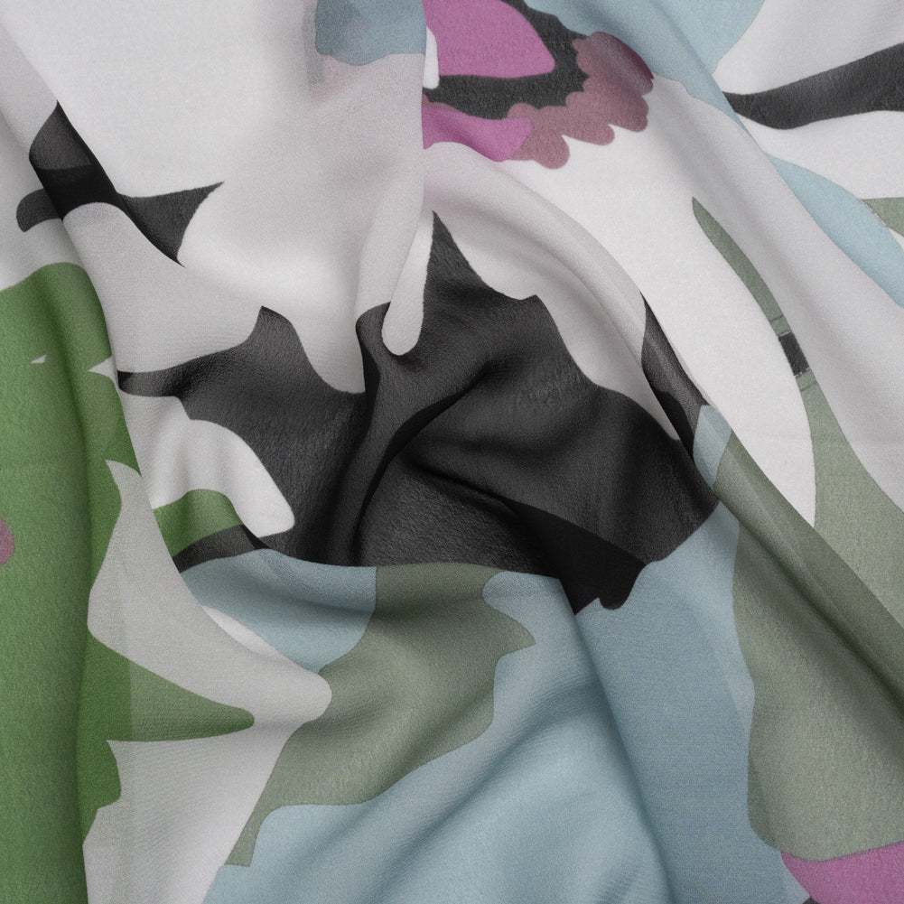 Mood Exclusive Black Garden Giants Viscose Chiffon Mood Exclusive Black Garden Giants Viscose Chiffon