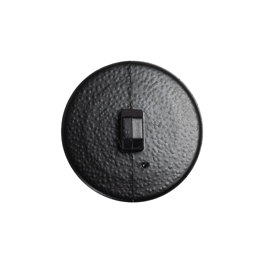Italian Black Geometric Engraved Shank Back Plastic Button - 36L/23mm Detail Italian Black Geometric Engraved Shank Back Plastic Button - 36L/23mm Detail