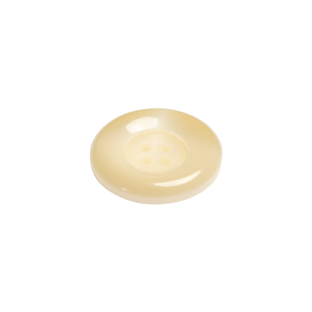 Ivory Rolled Rim Plastic 4-Hole Button - 28L/18mm Folded Ivory Rolled Rim Plastic 4-Hole Button - 28L/18mm Folded
