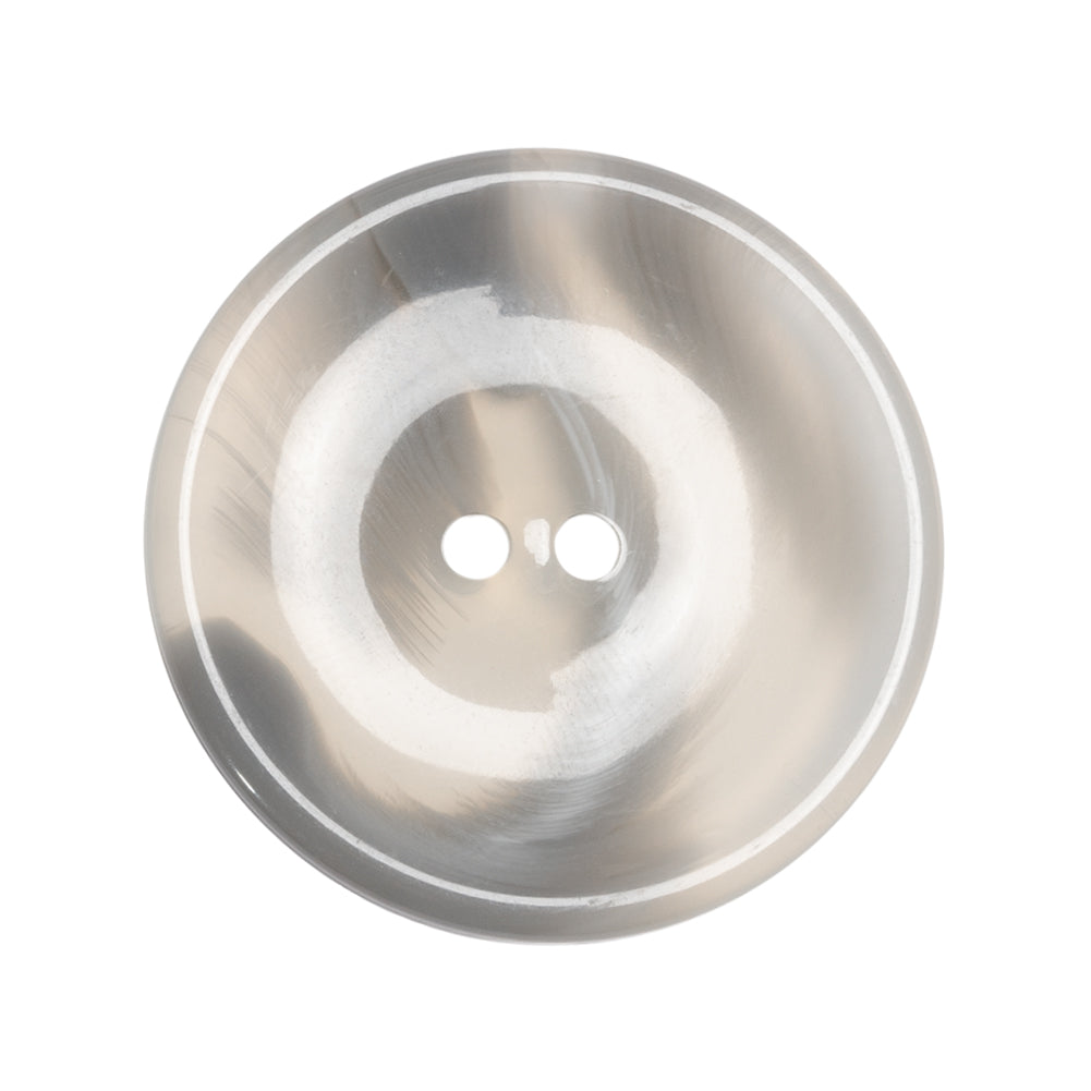 Gray and Clear Swirled Saucer Shaped Plastic 2-Hole Button - 44L/28mm Gray and Clear Swirled Saucer Shaped Plastic 2-Hole Button - 44L/28mm
