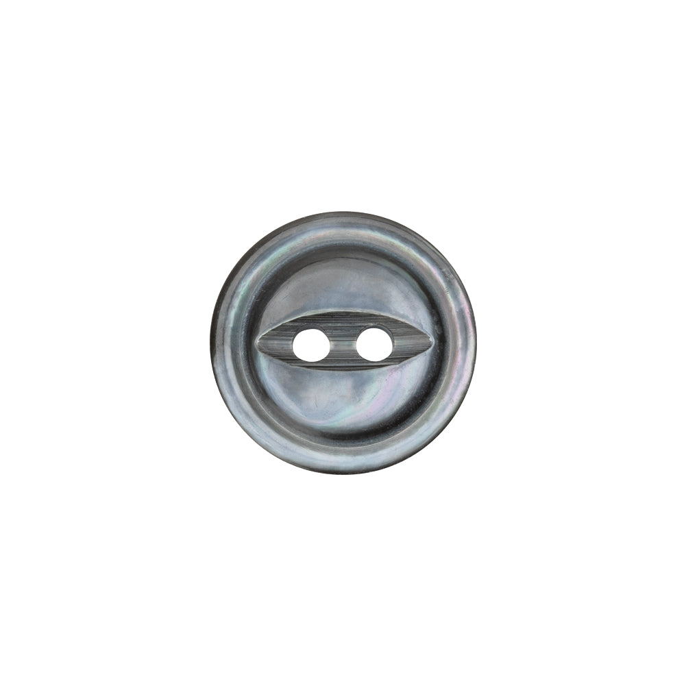 Smoke Iridescent Fisheye 2-Hole Mother of Pearl Button - 24L/15mm Smoke Iridescent Fisheye 2-Hole Mother of Pearl Button - 24L/15mm