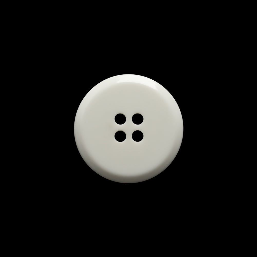 Off White Raised Center and Rim Plastic 4-Hole Button - 28L/18mm Detail Off White Raised Center and Rim Plastic 4-Hole Button - 28L/18mm Detail