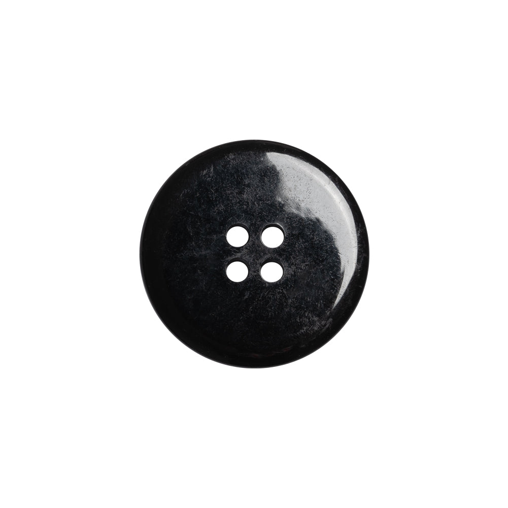 Plastic 4-Hole Button - Matte Black Glossy Rim - 30L/19mm Detail Plastic 4-Hole Button - Matte Black Glossy Rim - 30L/19mm Detail