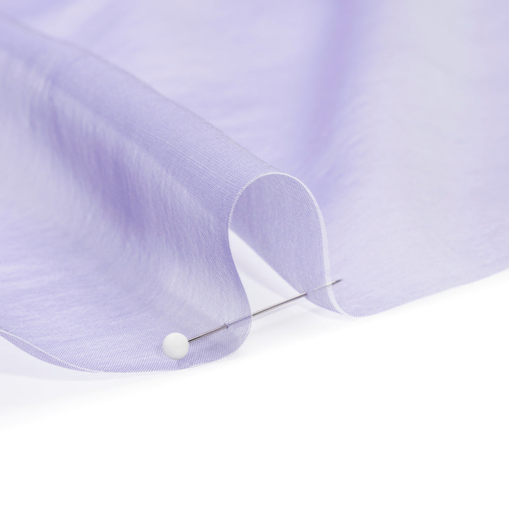 Chiffon-Like Silk Voile - Lavender and Silver Iridescent - Adelaide Collection - Detail Chiffon-Like Silk Voile - Lavender and Silver Iridescent - Adelaide Collection - Detail