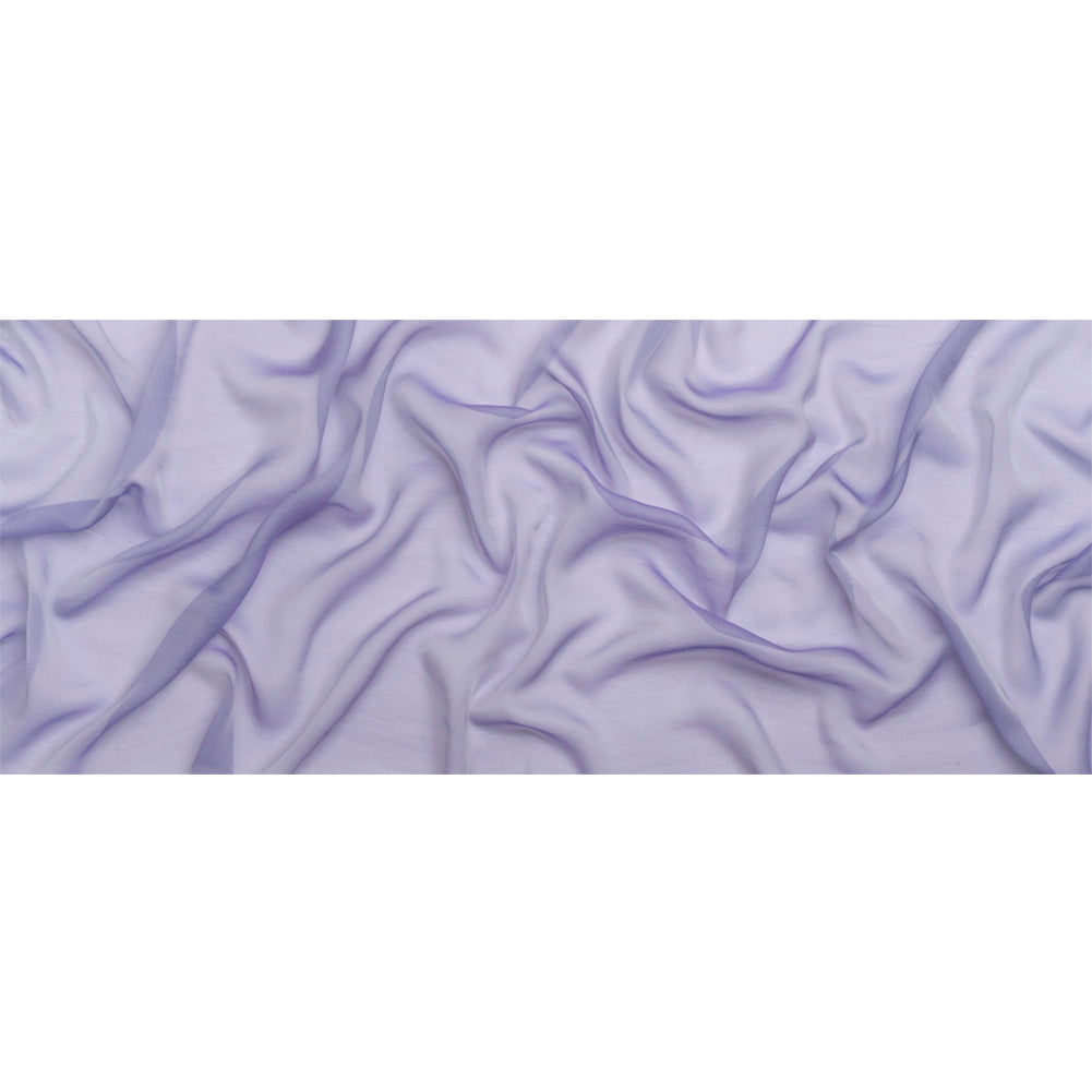 Chiffon-Like Silk Voile - Lavender and Silver Iridescent - Adelaide Collection - Full Chiffon-Like Silk Voile - Lavender and Silver Iridescent - Adelaide Collection - Full