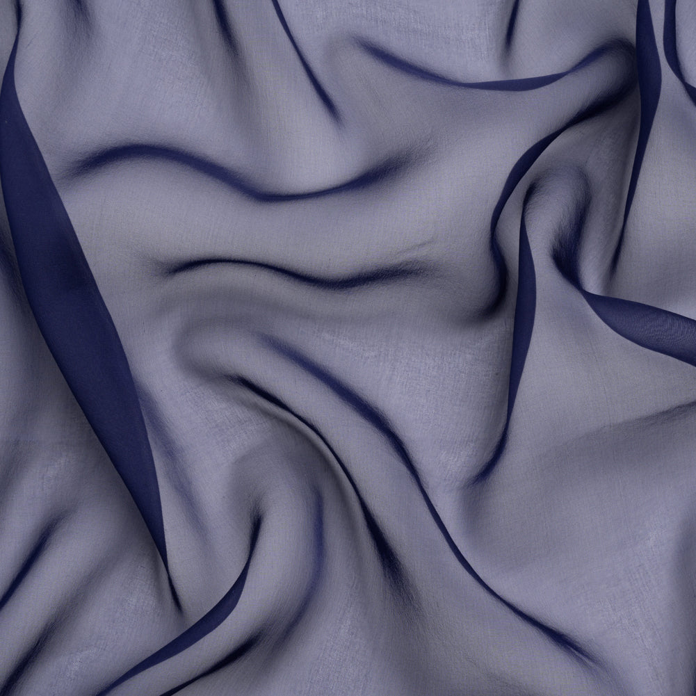 Chiffon-Like Silk Voile - Navy Iridescent - Adelaide Collection Chiffon-Like Silk Voile - Navy Iridescent - Adelaide Collection
