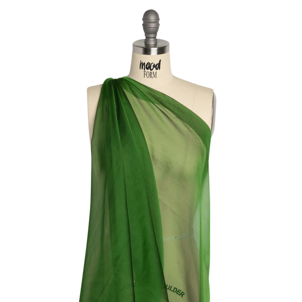 Chiffon-Like Silk Voile - Forest Green Iridescent - Adelaide Collection - Drape Chiffon-Like Silk Voile - Forest Green Iridescent - Adelaide Collection - Drape