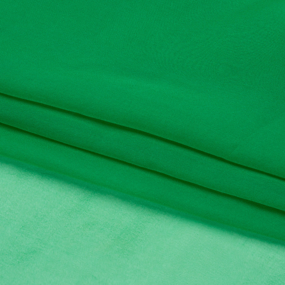 Chiffon-Like Silk Voile - Kelly Green - Adelaide Collection - Folded Chiffon-Like Silk Voile - Kelly Green - Adelaide Collection - Folded
